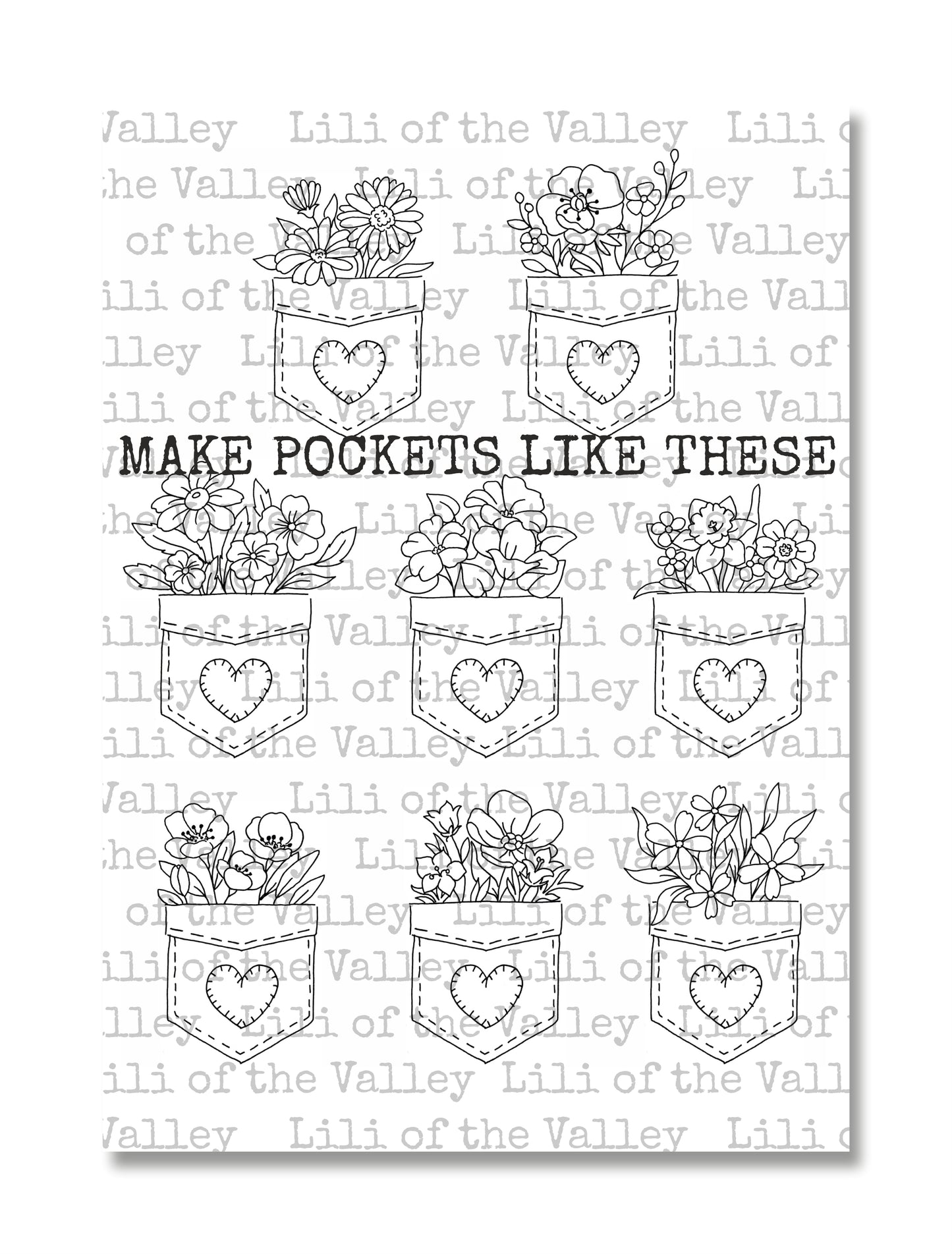 Flower Pockets - A5 Stamp Set